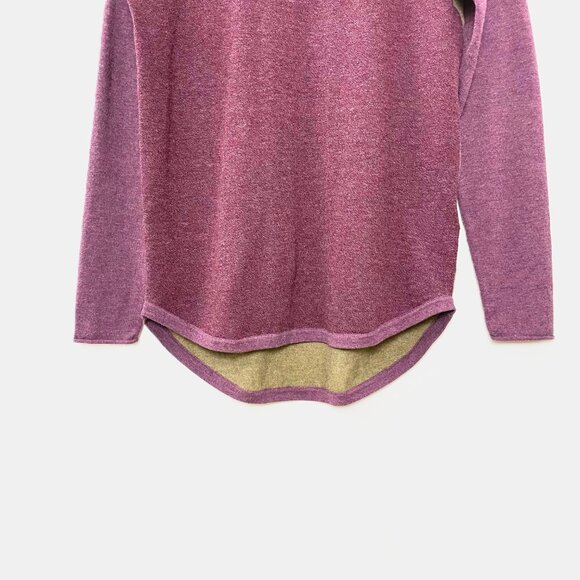 Smartwool Shadow Pine Colorblock Merino Wool Sweater Heather Purple - Picture 3 of 11